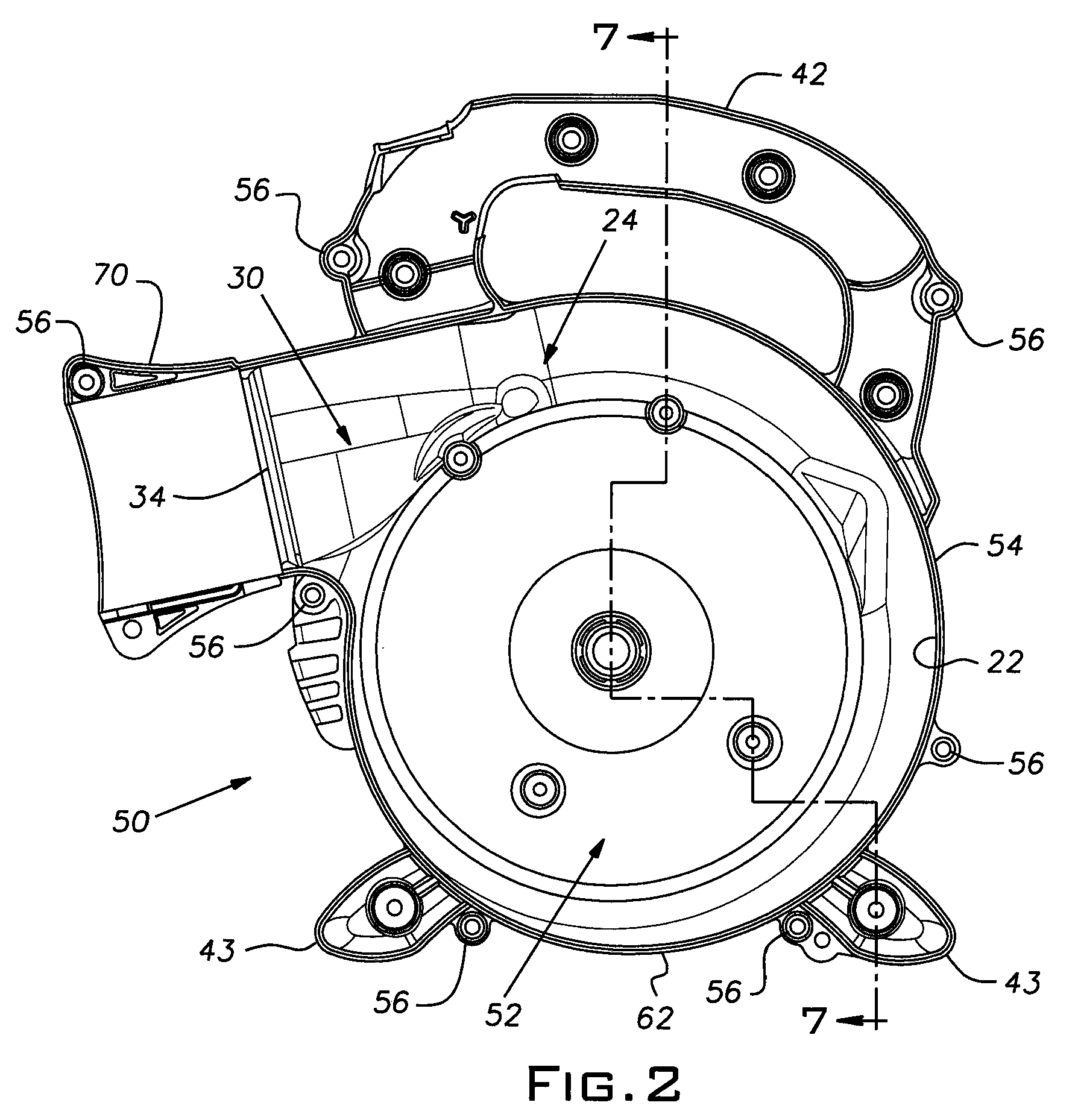 Centrifugal air blower