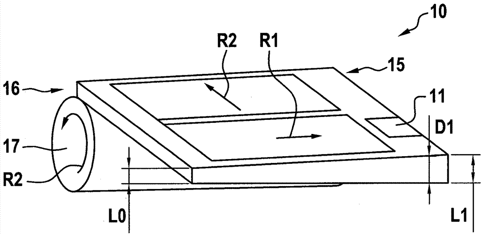 Current collector of energy storage cell for storing electrical energy