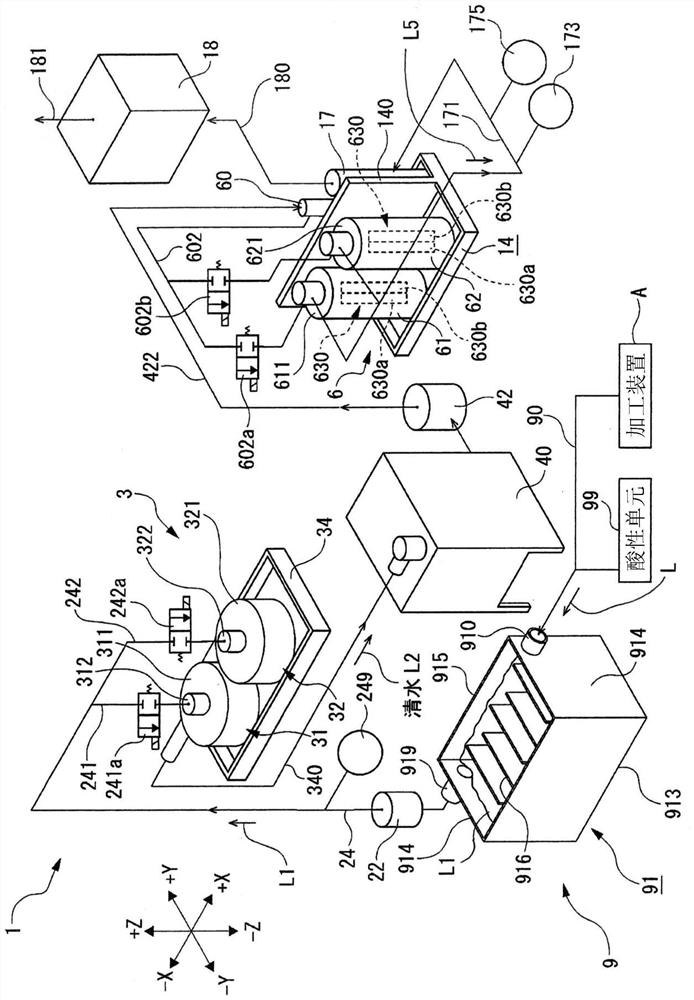 Waste fluid treatment apparatus and processing water regeneration system