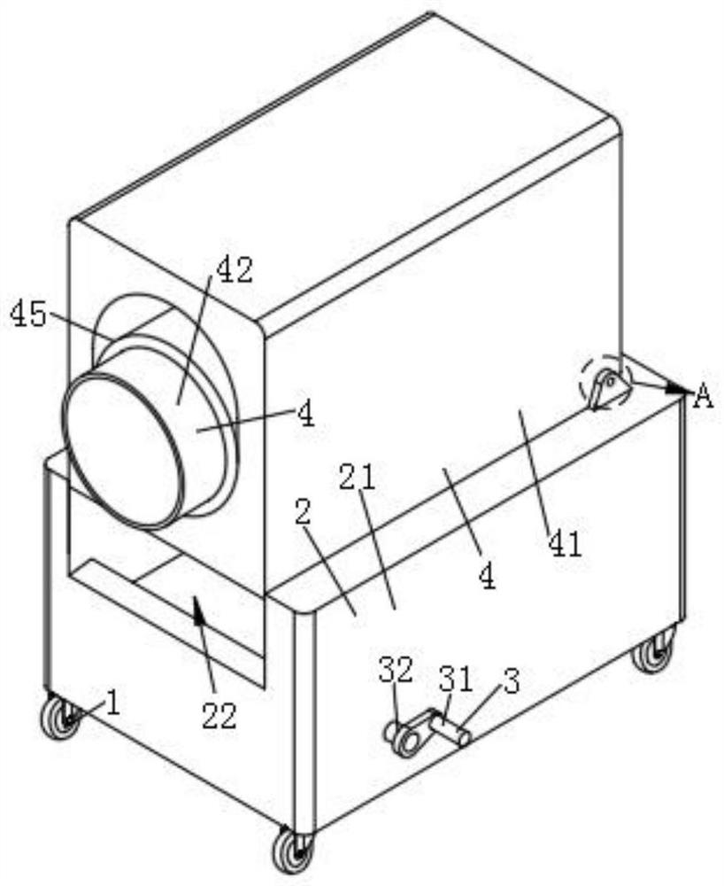 Draining and air-drying device with auxiliary drying function for Chinese herbal medicine processing