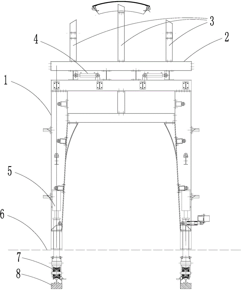 Overall self-propelled hydraulic lining trolley and refitting method thereof