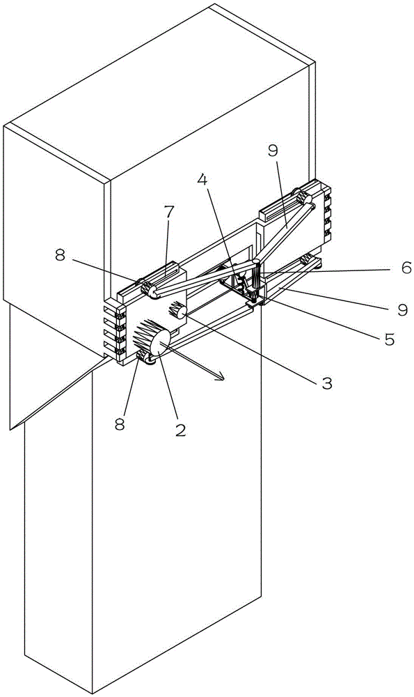 A fully-automatic card discharging device for vehicle entrance guards