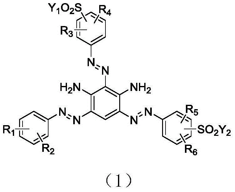 Yellowish-brown reactive dye and preparation method thereof