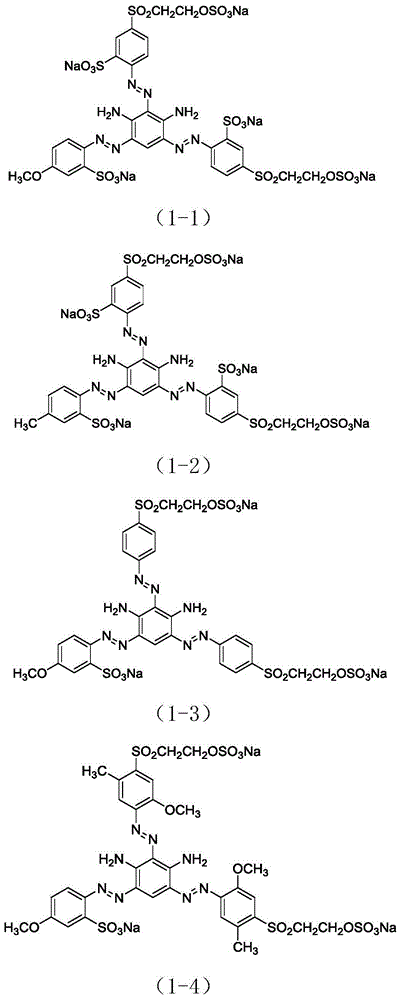 Yellowish-brown reactive dye and preparation method thereof