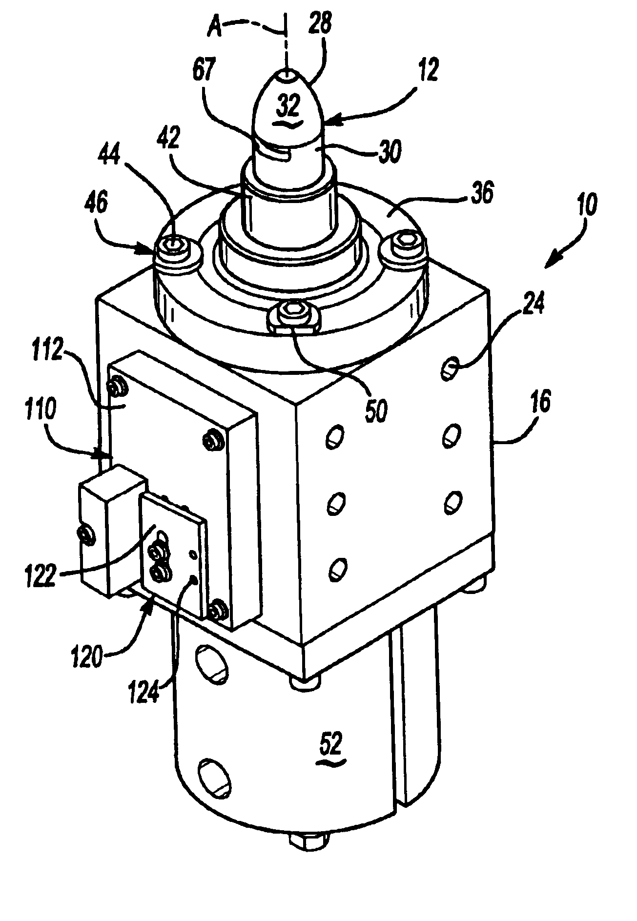 Locating assembly having an extendable clamping finger