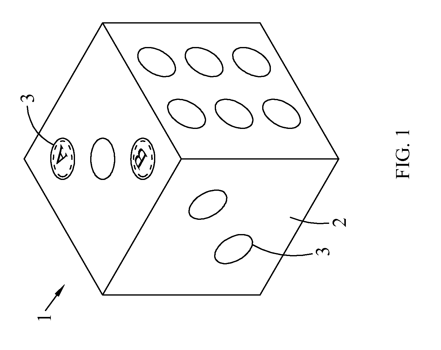 Dice with RFID tags and dice recognizing system for recognizing dice with RFID tags