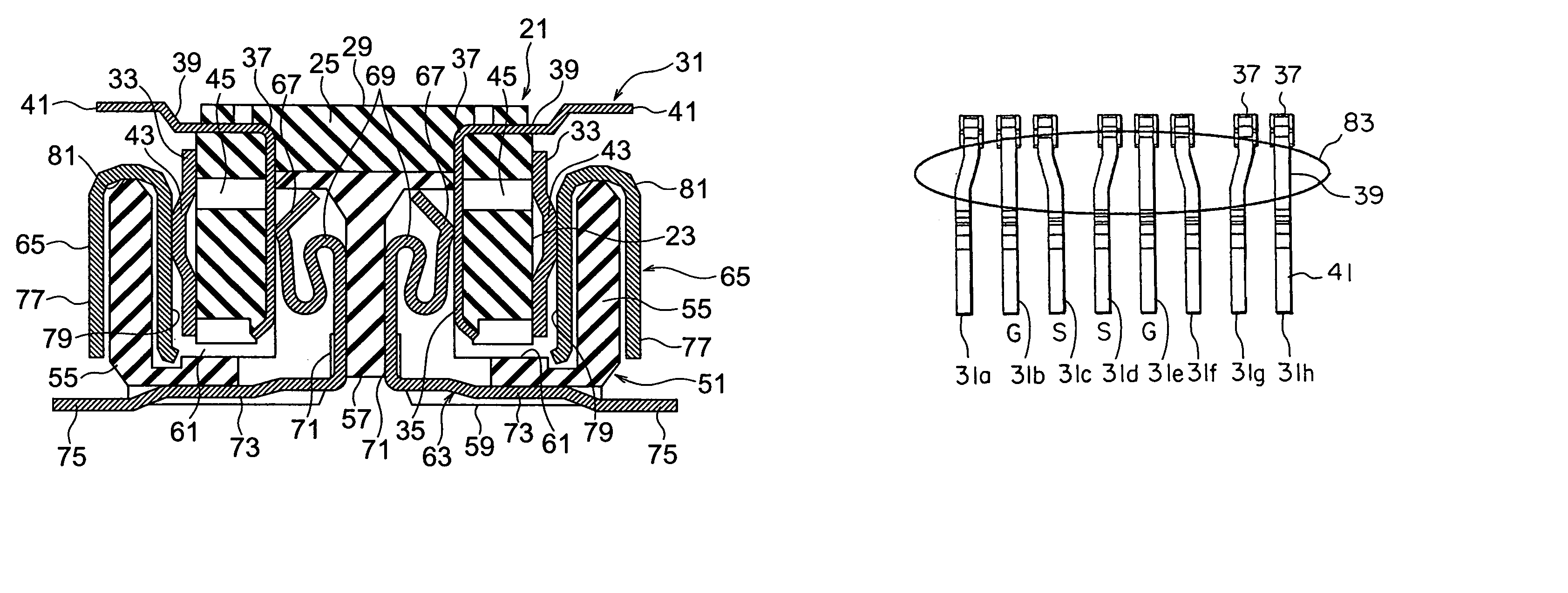 Connector for connecting printed boards