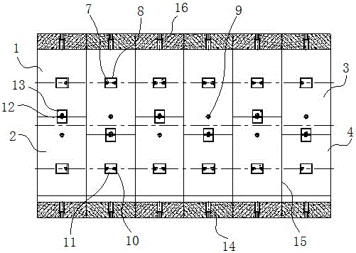 A construction method for a tunnel constructed from two halves of rectangular pipe joints with outer chamfers