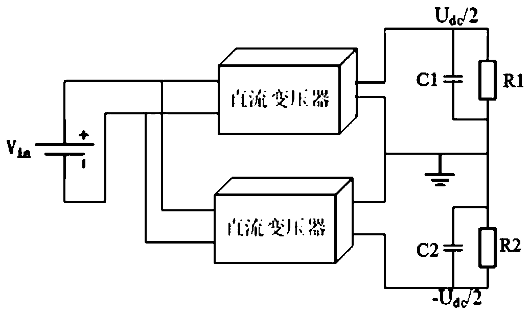 DC transformer topology for unipolar-to-true bipolar transformation