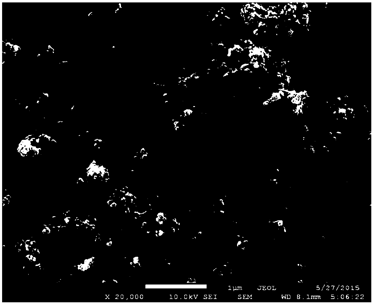 Multi-stage structure nanometer In2O3/graphene composite and preparation method and application thereof