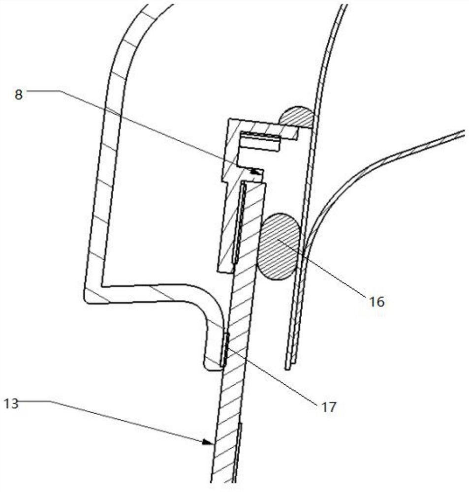 LED lamp strip mounting structure on automobile glass