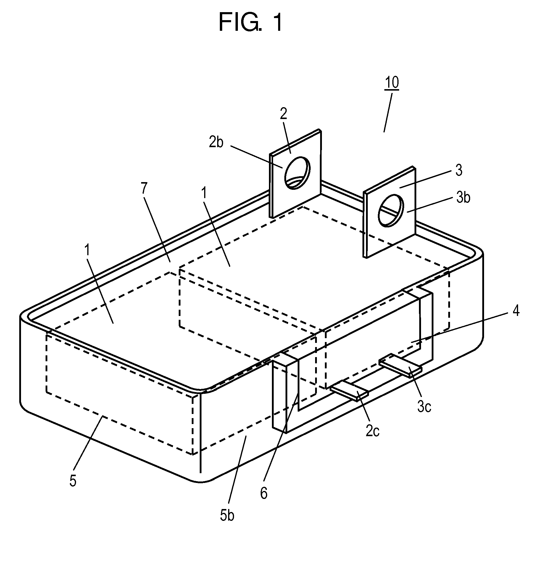 Case-mold-type capacitor and method for producing same