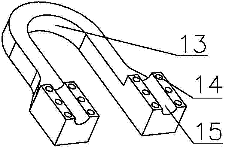 Device assembly for tensioning fork ear type stay rope or steel pull rod and tensioning construction method of device assembly