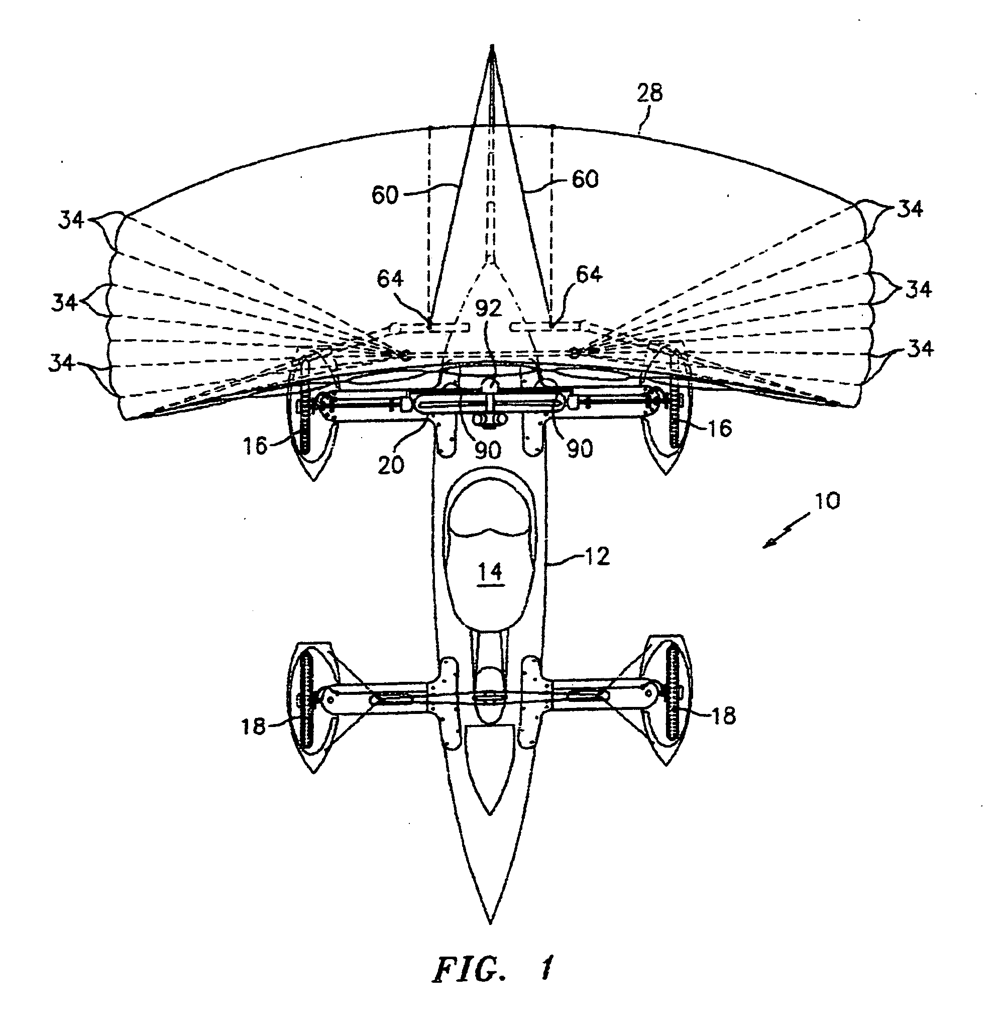 Lightweight vehicle operable on land, water and in the air