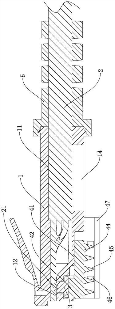 Network communication connector with grommet