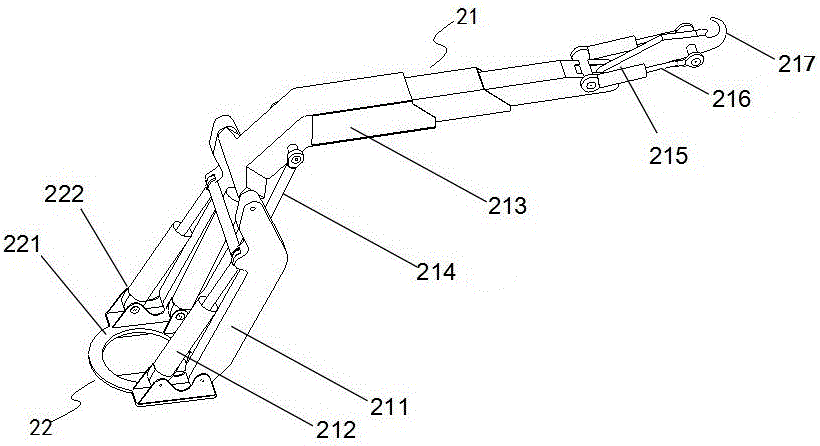 A kind of composite arm frame whole assembly and unloading truck