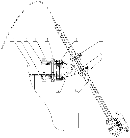 Sensor installation structure in circular seam back-chipping edge milling machine