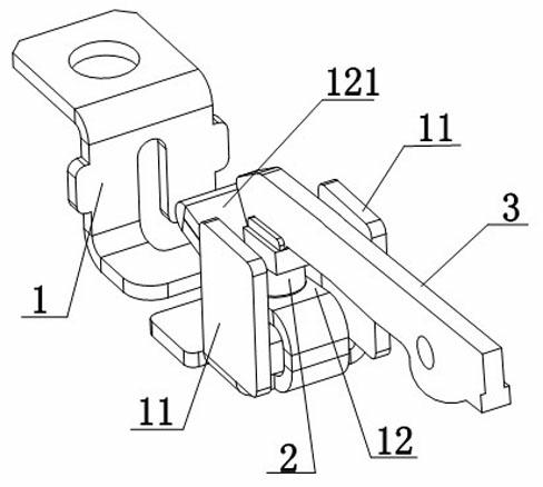 Contact structure for low-current molded case low-voltage circuit breaker