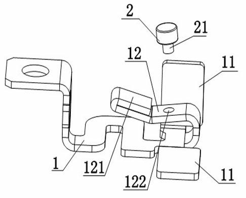 Contact structure for low-current molded case low-voltage circuit breaker