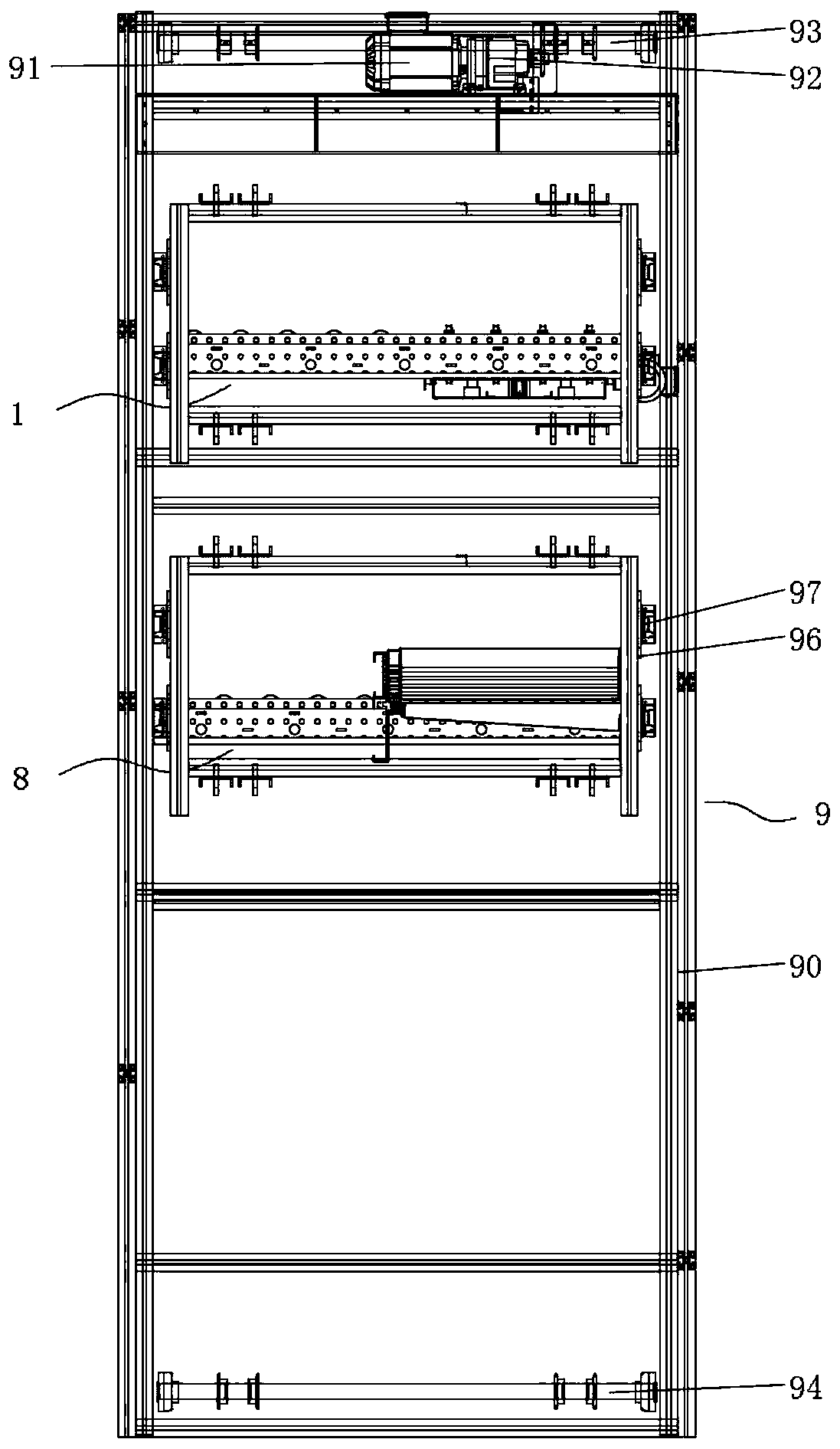 High-speed four-way input and output hoister