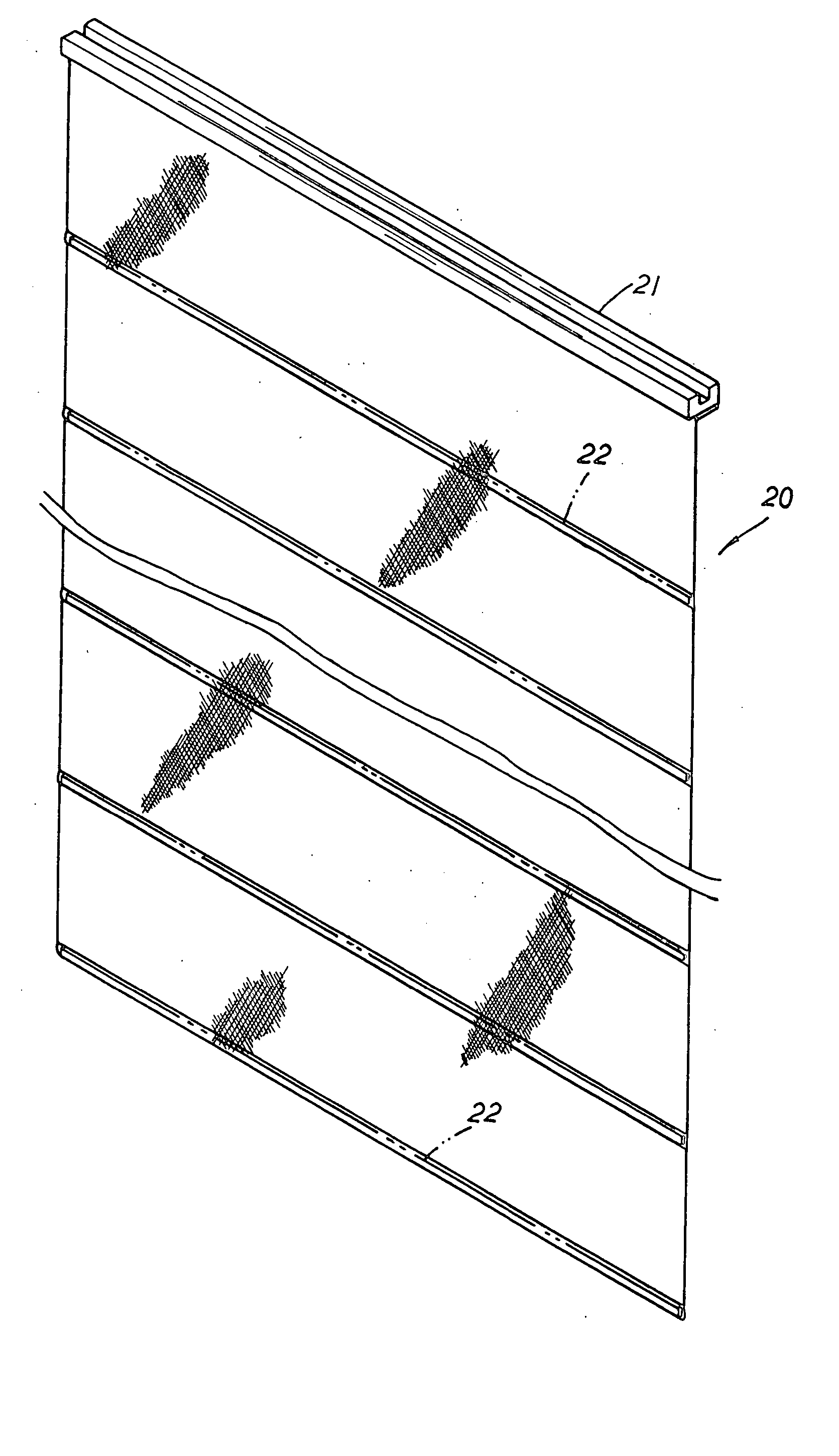 Cordless blind structure