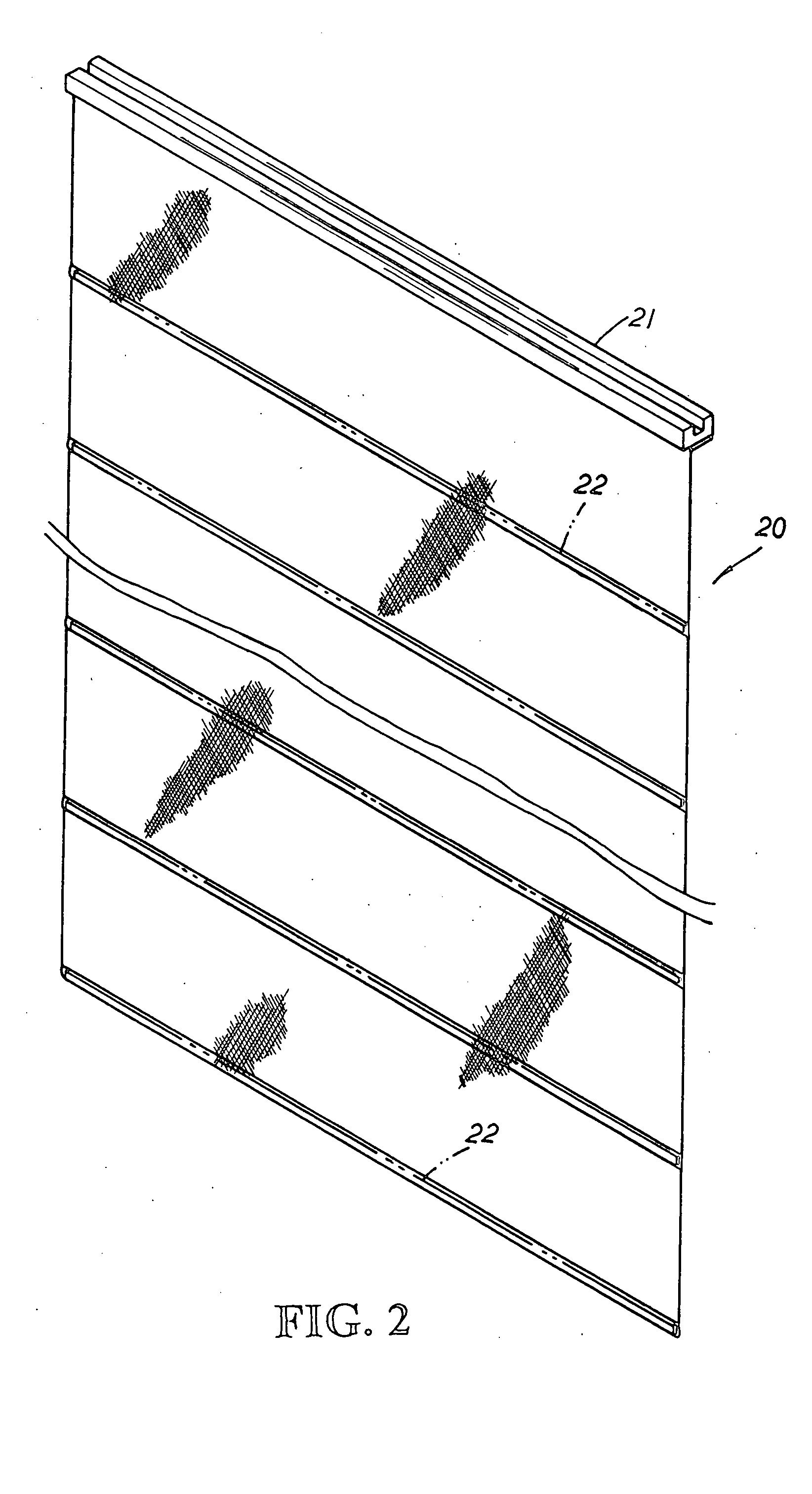 Cordless blind structure