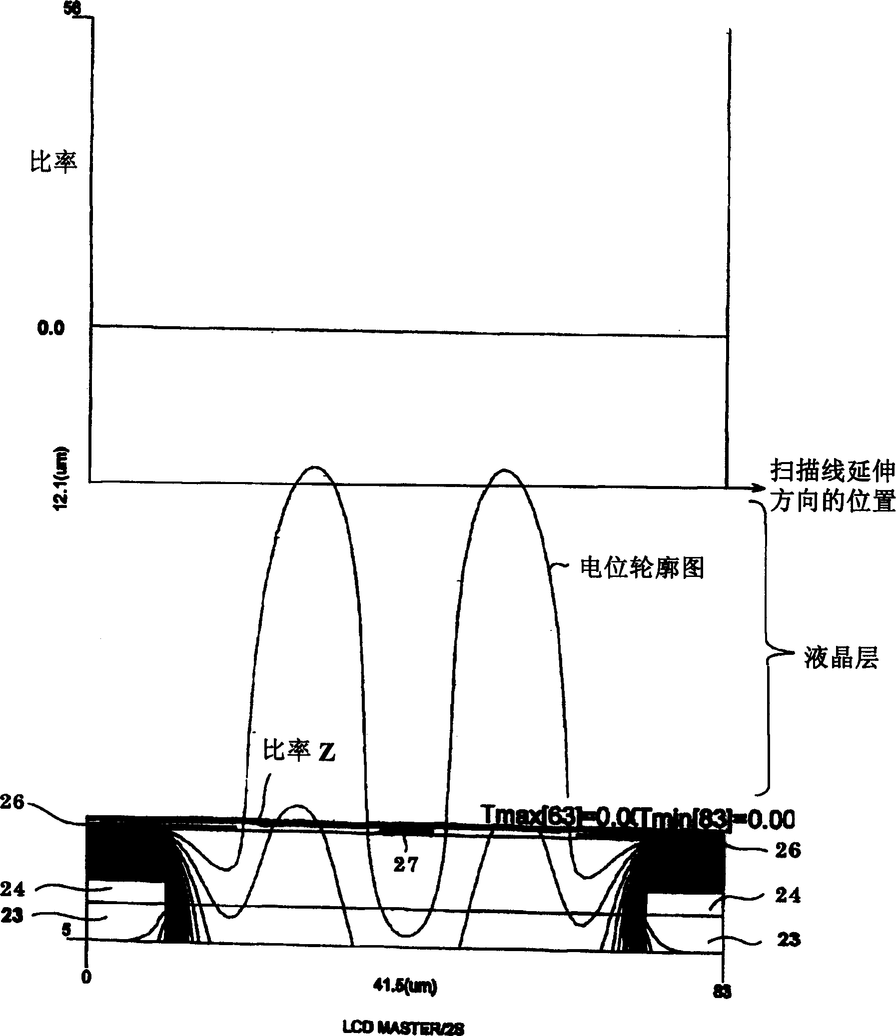 Plane switch mode active matrix liquid crystal display device and mfg. method thereof