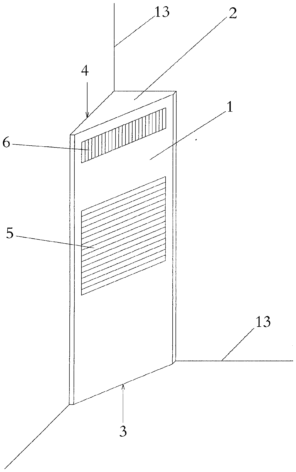 Corner type floor air conditioner indoor unit