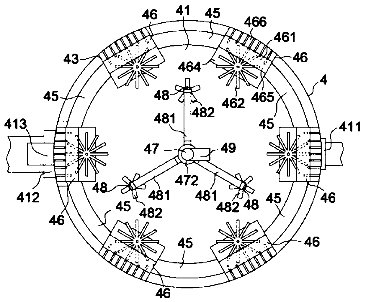 Mine water magnetic separation water purification process and device used in coal mine