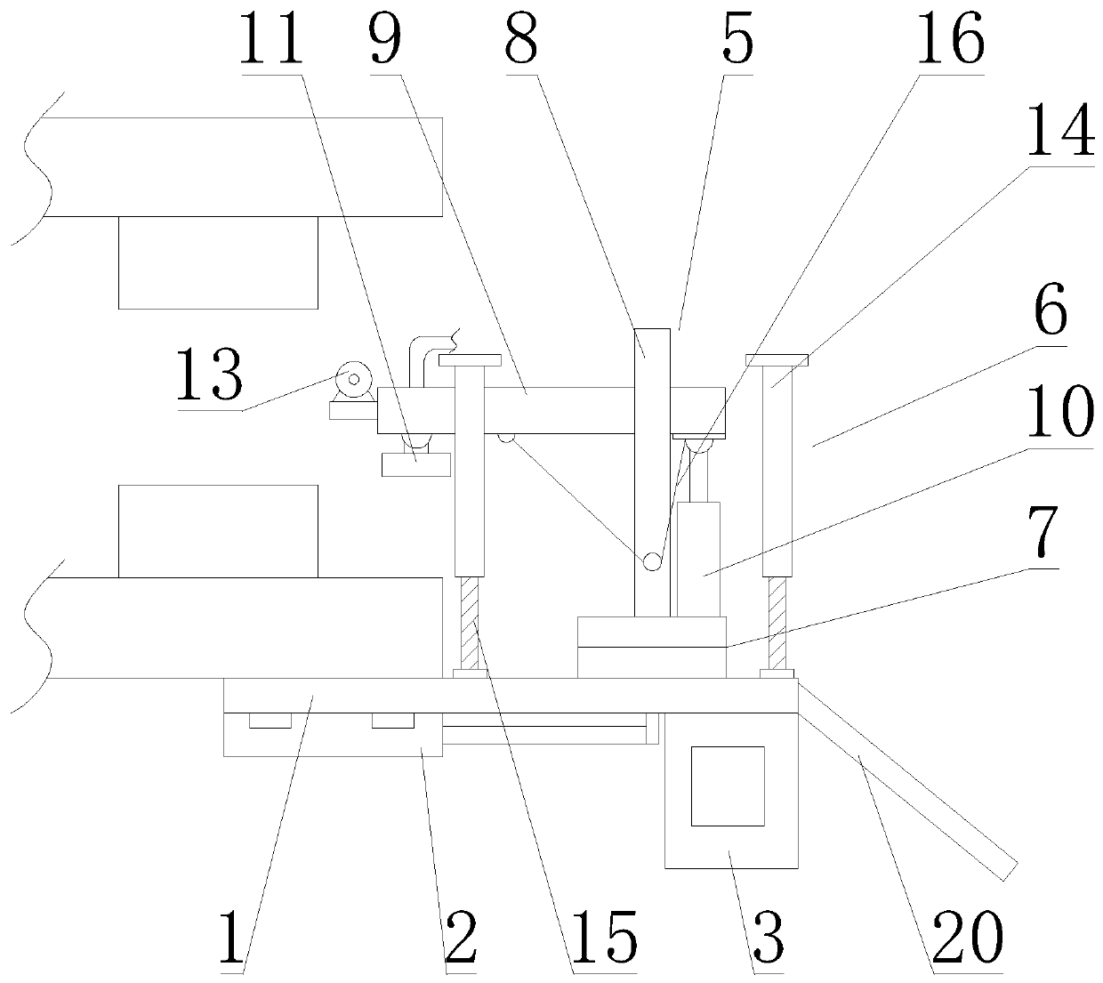 Automobile part machining die automatic unloading device