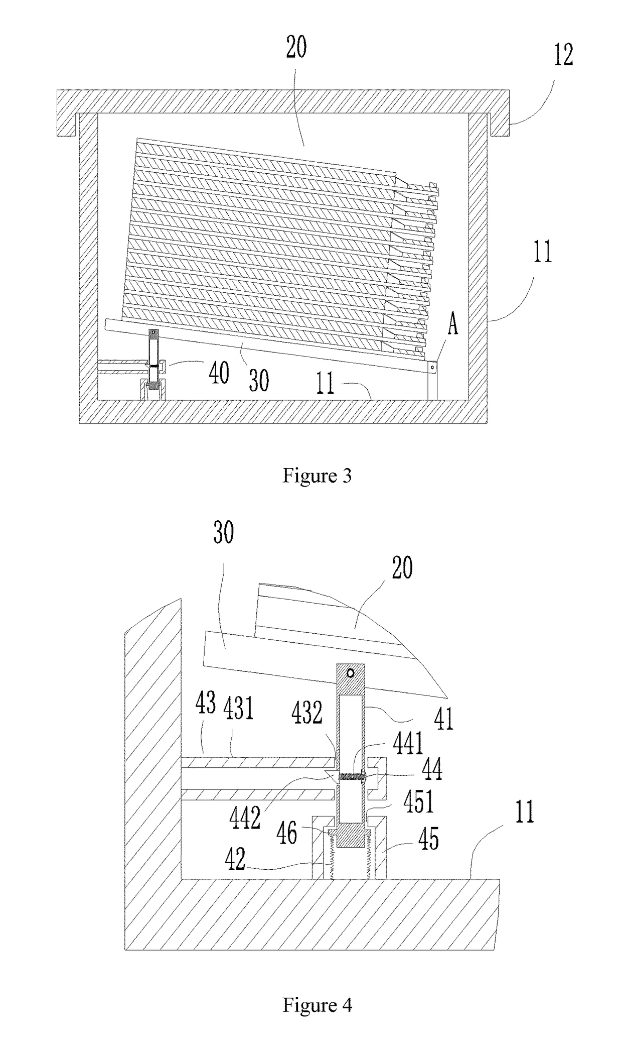 Adjustable tilting packaging box for liquid crystal module