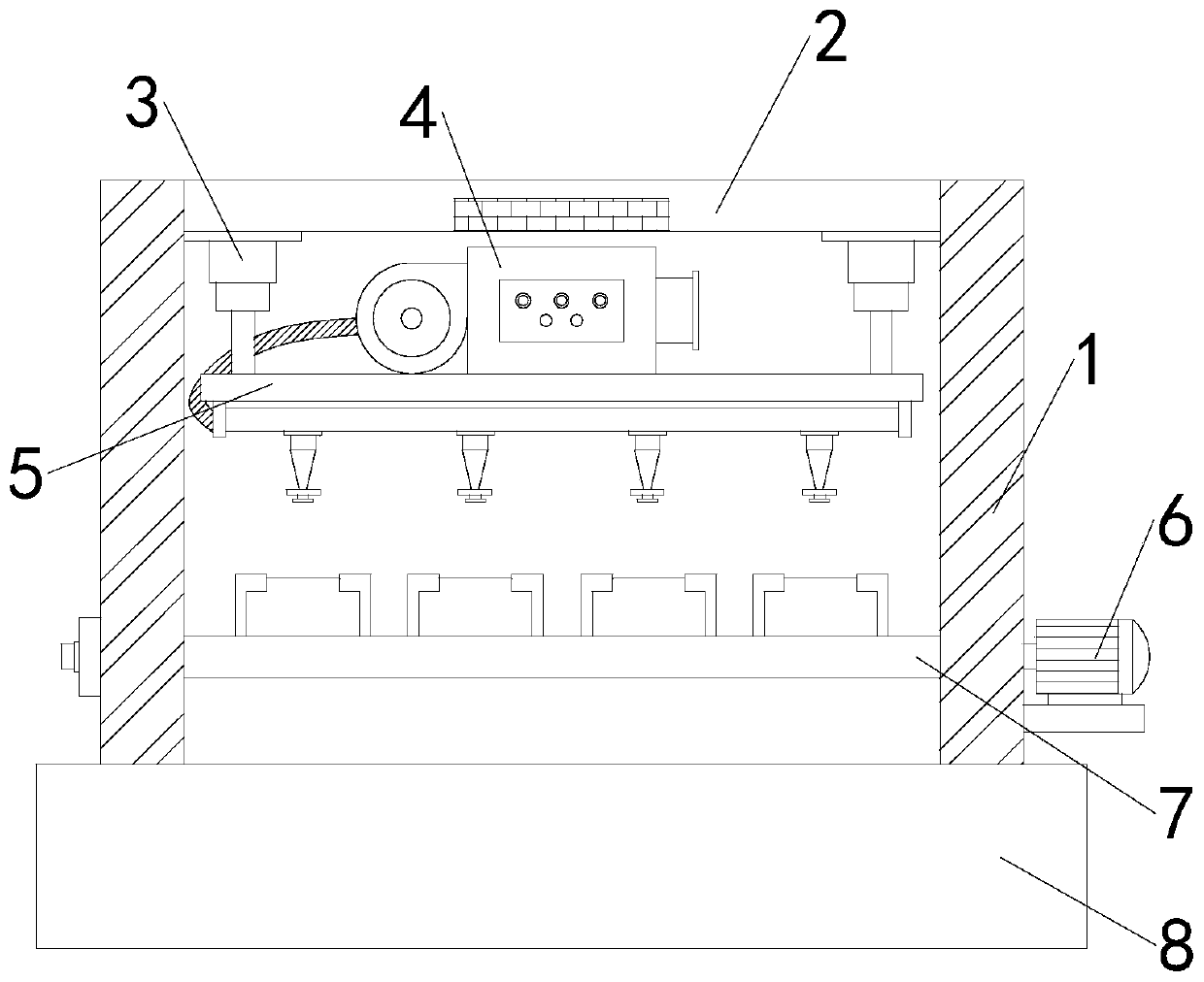 Slurry discharging device for ceramic production