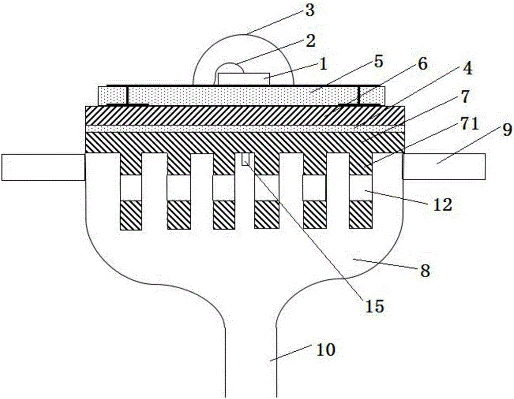 LED lamp with water-circulating heat dissipation function