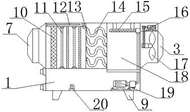 Ultraviolet photolysis deodorizing machine capable of removing dust