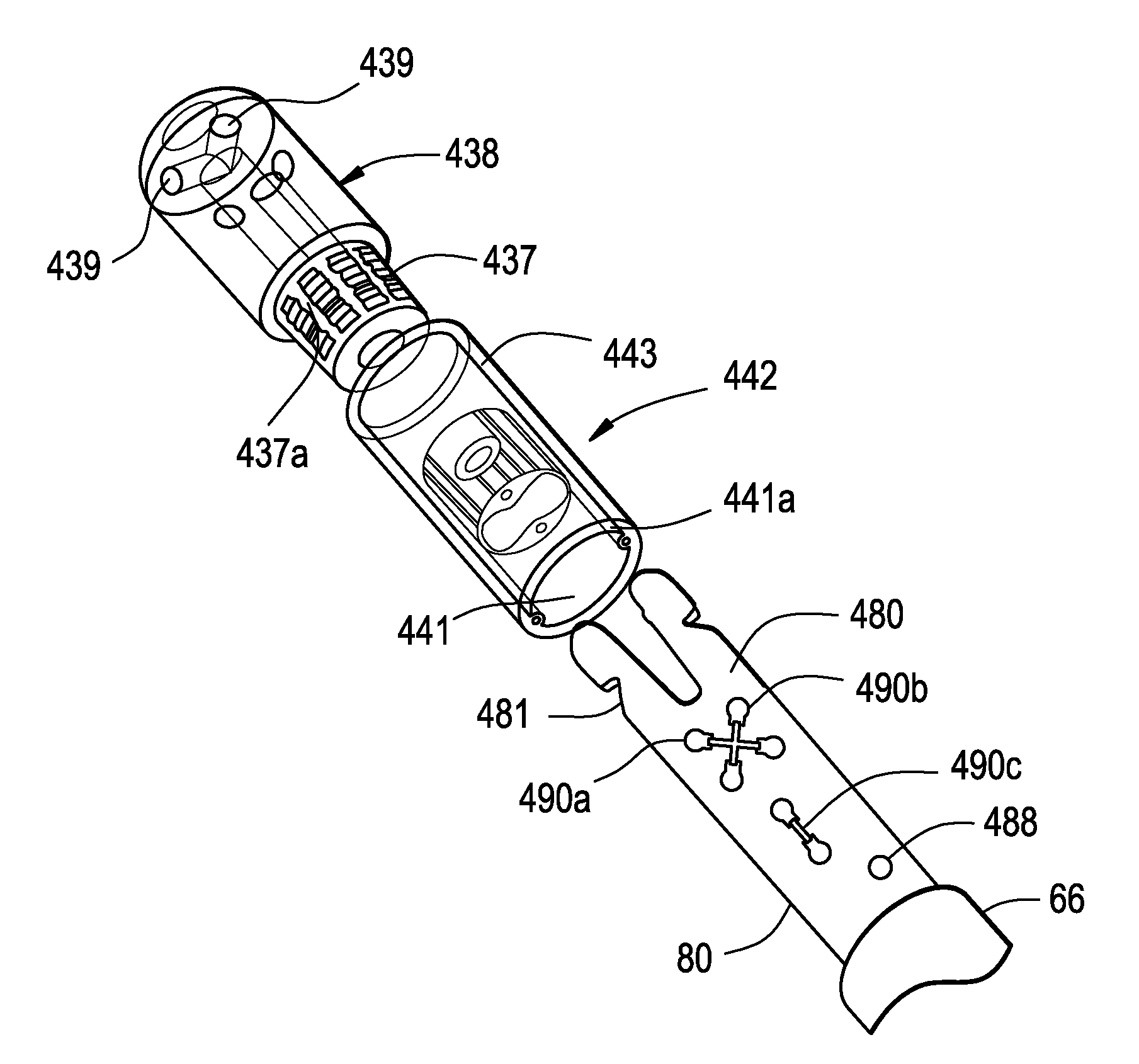 Force-sensing catheter with bonded center strut