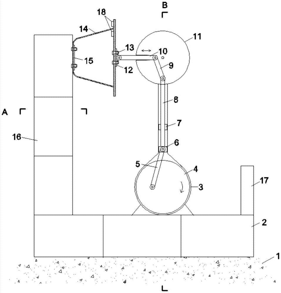 A transmission arm fatigue testing machine