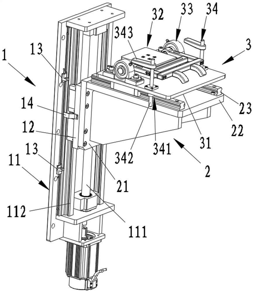 Testing device for measuring end force of external rotating rod piece