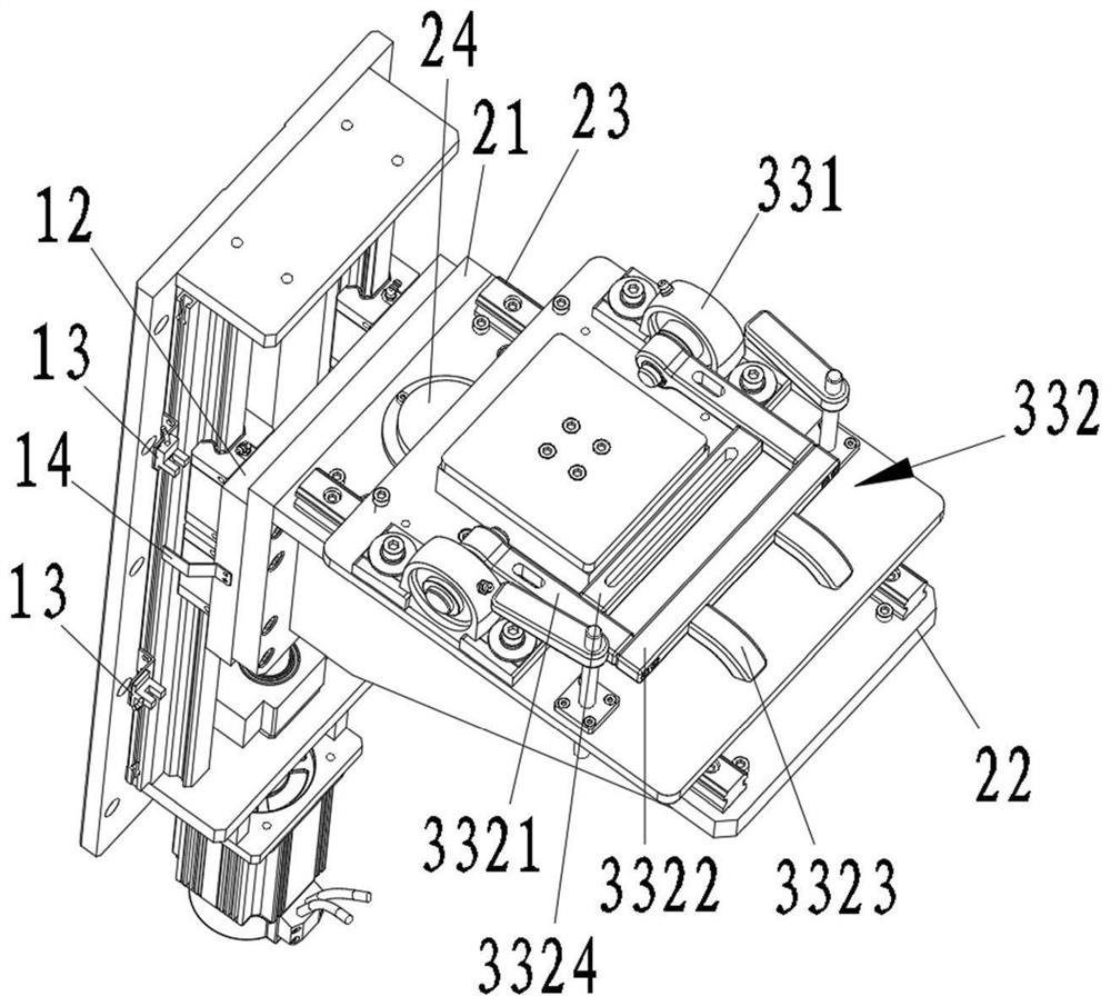 Testing device for measuring end force of external rotating rod piece