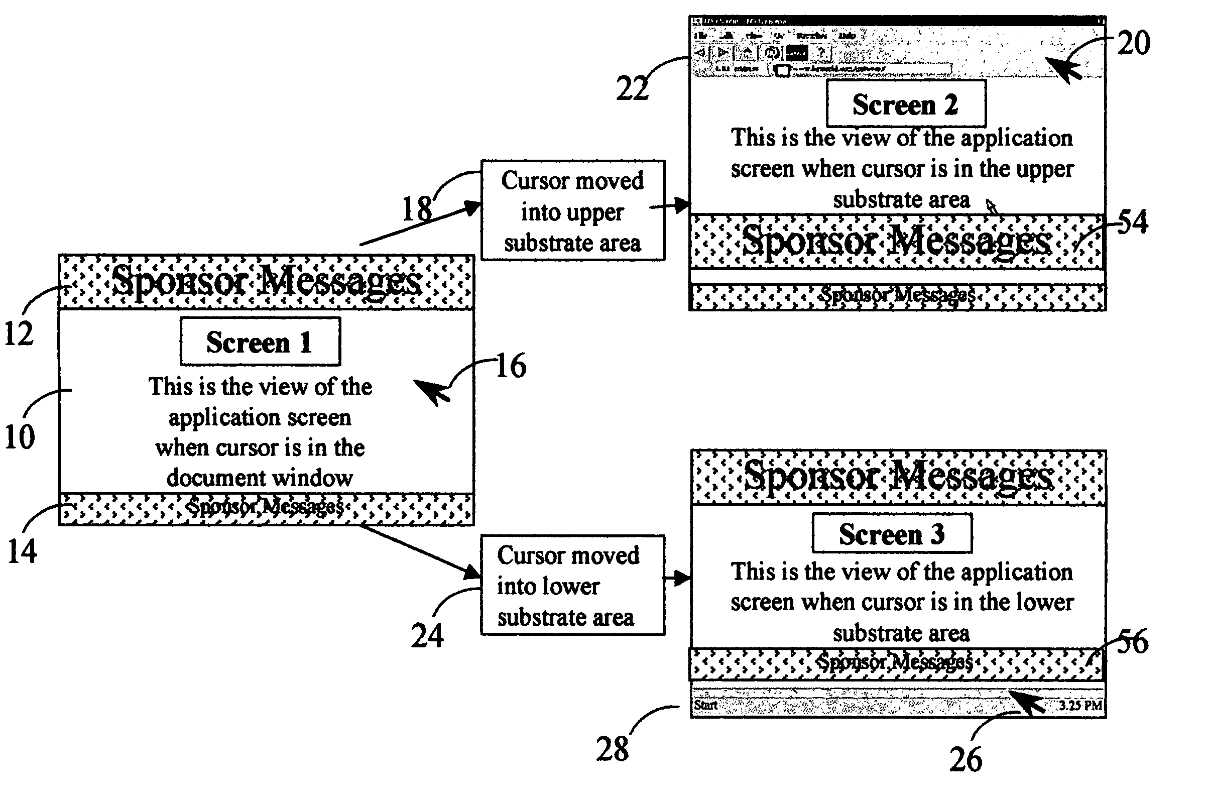 Method and system of creating floating windows for displaying sponsor information, messages or programs in non-obtrusive areas of the graphic user interface of a software application