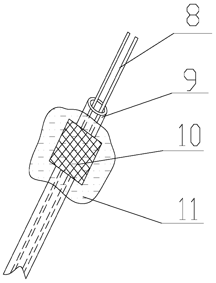 Headphone wire fixing method and its fixing device