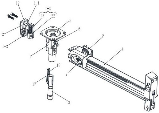 Anti-idle-hitting device with front nail head of nail gun