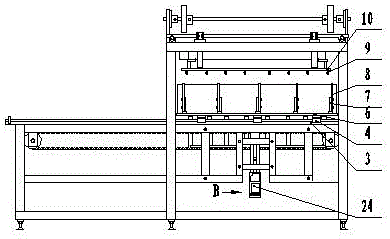 Automatic double-bin feeding device for pasting light bars into LED modulator tubes in flexible automatic production line