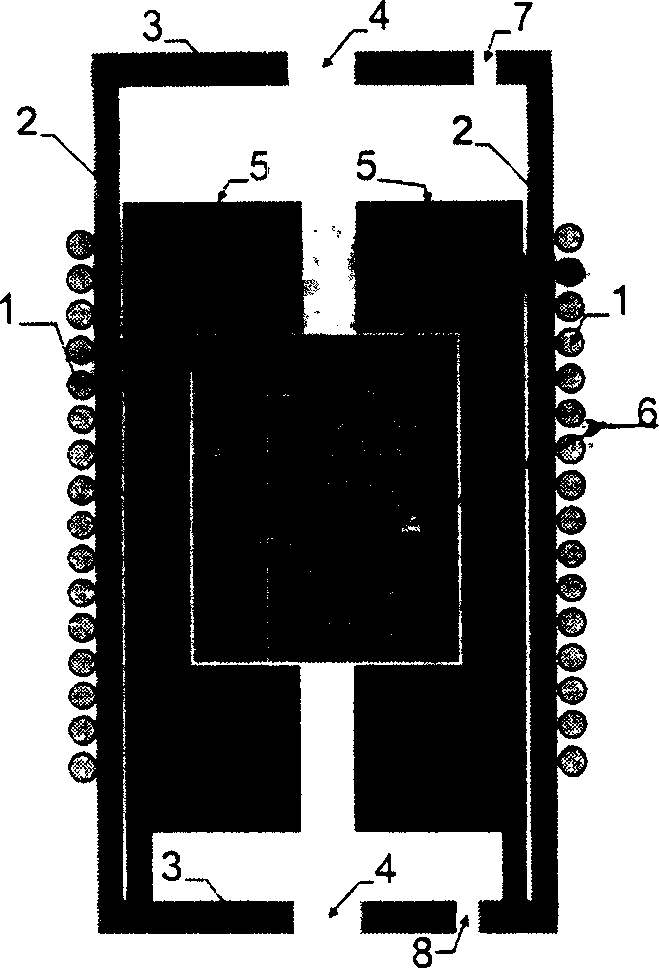 Device and method for growng large diameter 6H-SiC monocrystal with semiconductor property