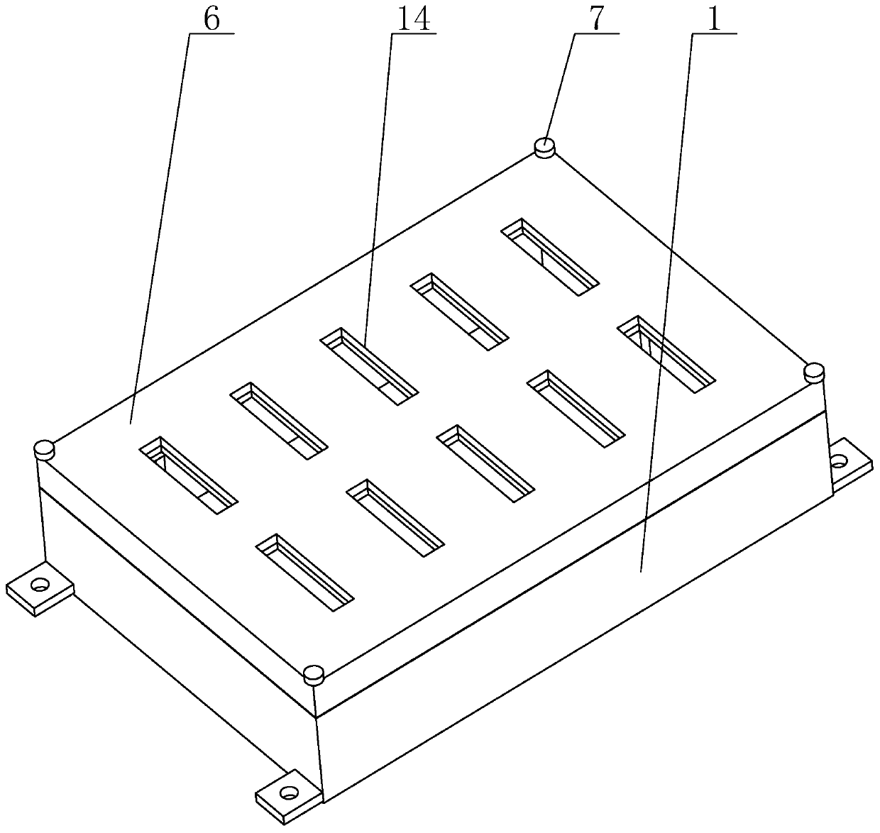 Electric motor coach power battery fixing device