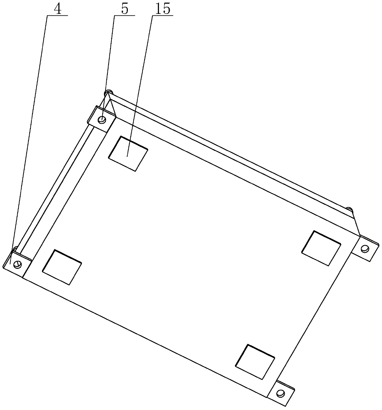 Electric motor coach power battery fixing device