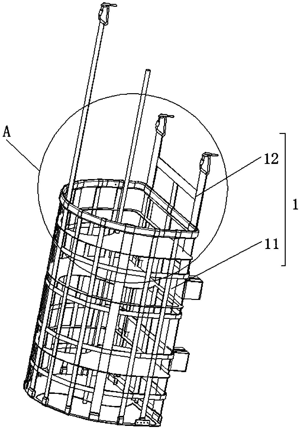 Folding type high-altitude escape passage