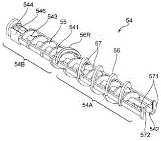 Developing agent transmission method and device