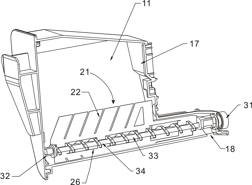 Developing agent transmission method and device