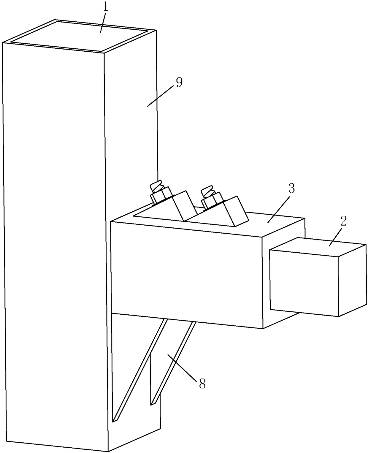 Wood-like building and steel-wood connecting structure thereof