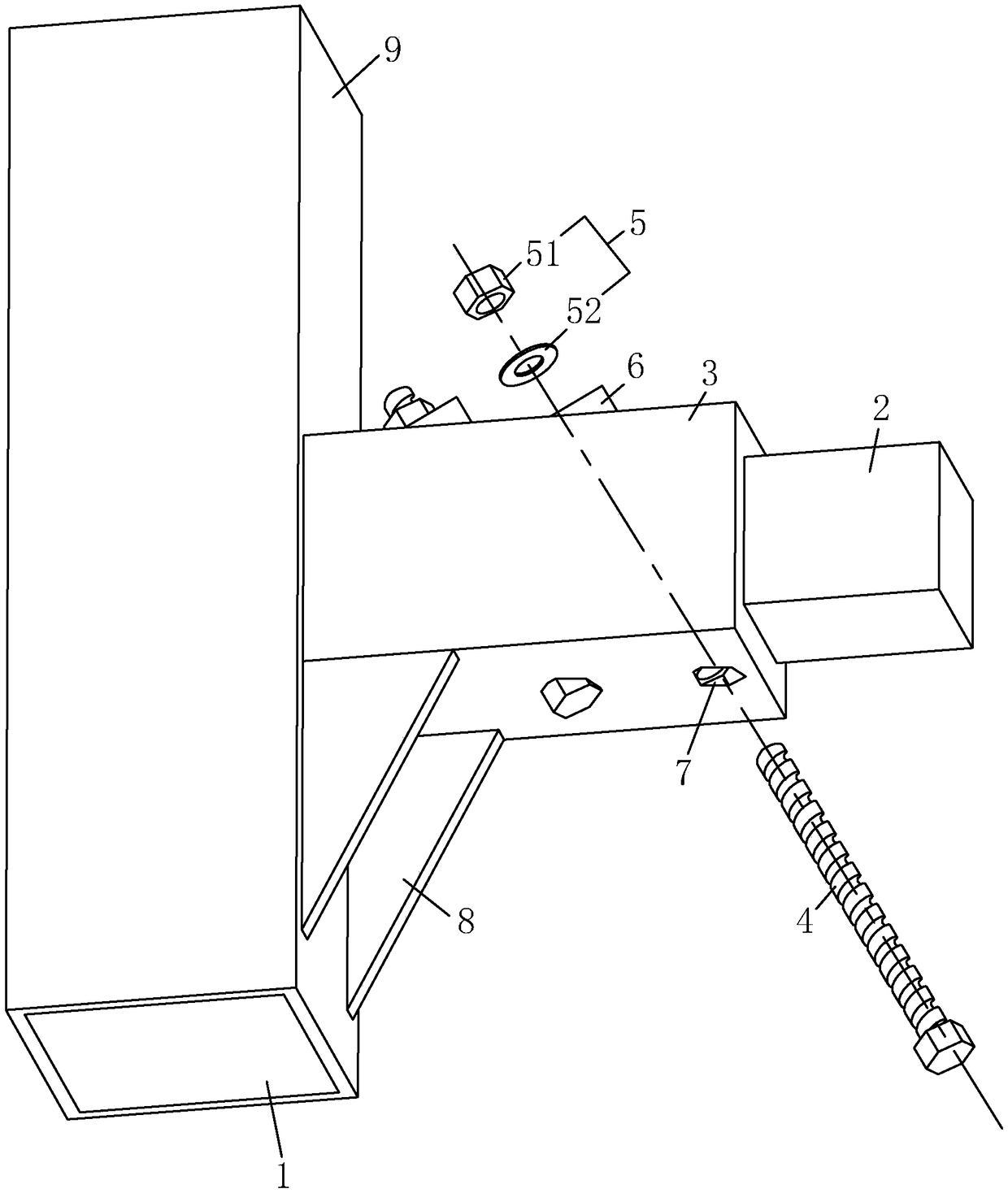 Wood-like building and steel-wood connecting structure thereof